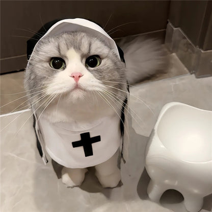 Funny Pet Nun Costume Halloween Dress