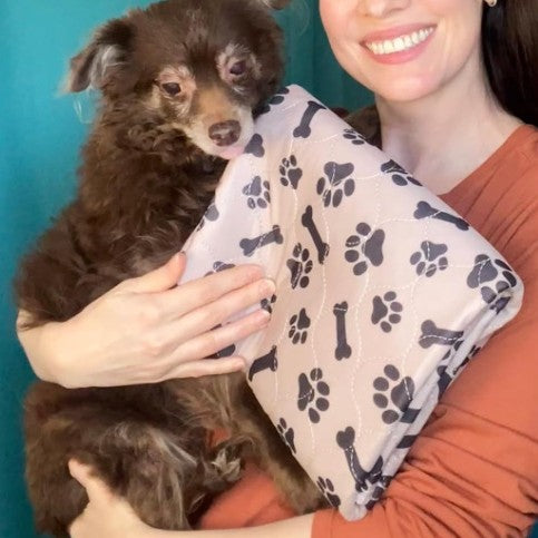 Reusable Pet Urine Proof Mat with Paw Print Design