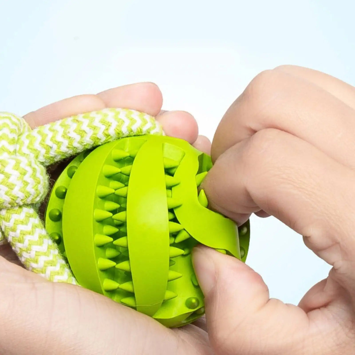 Interactive Dog Treat Ball - Cotton Rope Chew & Training Toy